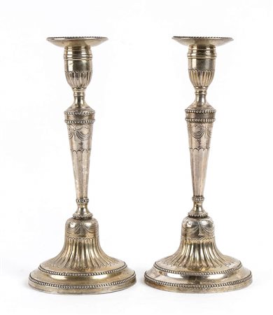 Coppia di candelieri italiani in argento - Firenze 1781-18087
