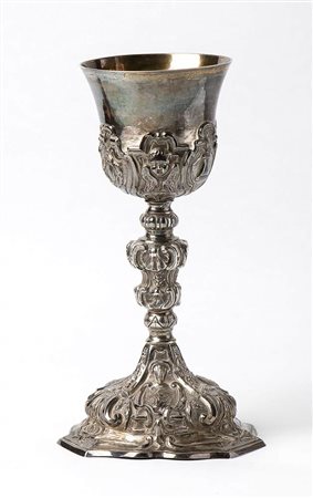 Calice italiano in argento - Roma XVIII secolo, argentiere Lorenzo De Caporali