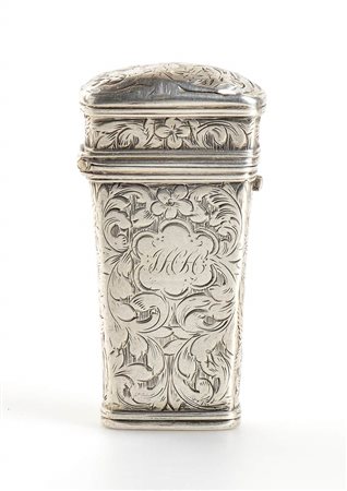 Tabacchiera inglese in argento 925/1000 e diaspro - Londra 1741-1742
