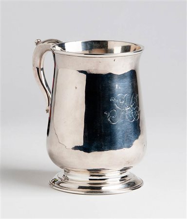 Boccale inglese georgiano in argento 925/1000 - Londra 1780, argentiere Thoman Wynne
