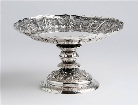  Alzatina inglese vittoriana in argento 925/1000 - Sheffield 1863, argentiere Frederick Elkington