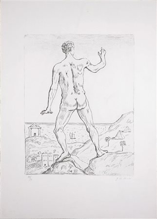 DE CHIRICO GIORGIO (1888 - 1978) Polifemo. Litografia. Cm 46x34. "Misure di...