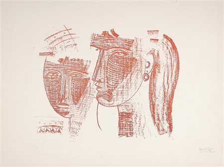 TOZZI MARIO (1895 - 1979) Senza titolo. Litografia. Cm 48x63. Tiratura:...