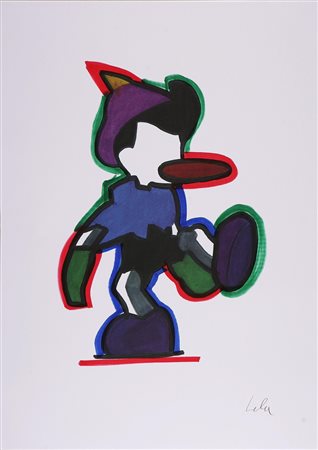 LODOLA MARCO (n. 1955) Pinocchio. Serigrafia ritoccata a mano. Cm 70x50....