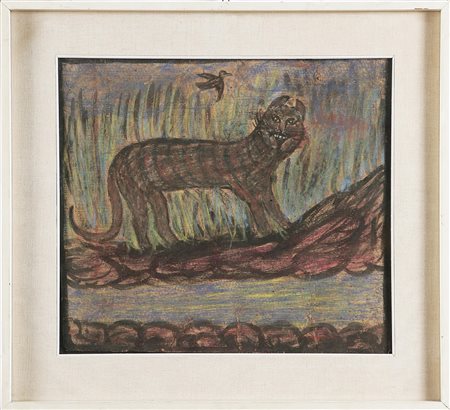 GHIZZARDI PIETRO (1906 - 1986) Felino, 1965. Tecnica mista su carta. Cm...