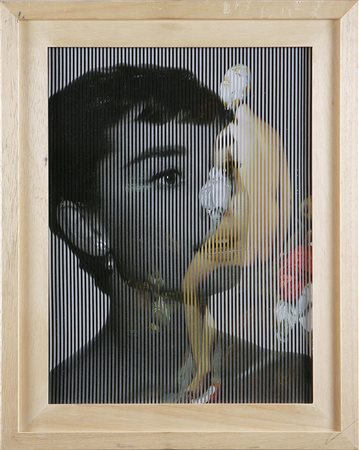 MALIPIERO (n. 1934) -Osmosi- Audrey-Imgres, 2010. Collage su compensato. Cm...