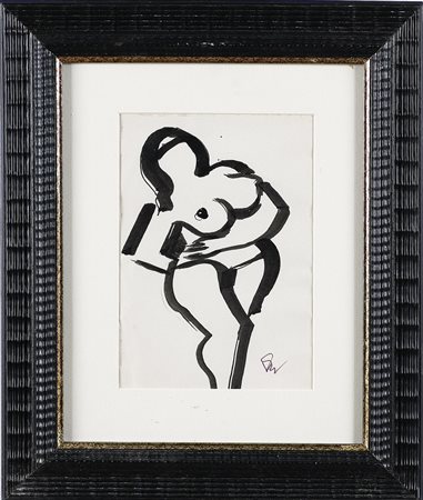 VENNA LUCIO (1897 - 1974) Nudo di donna. Inchiostro su carta. Cm 24x18. Firma...