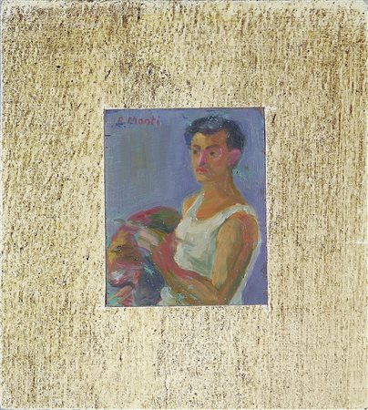 MONTI ROLANDO (1906 - 1991) Autoritratto. Olio su tavoletta. Cm 8x10. Firma...