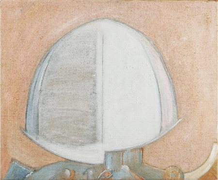 SIMONETTA MARCELLO (n. 1930) Testa (taccioli), 1974. Olio su tela. Cm 50x60....