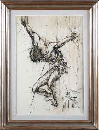 GARINO PIERO (1922 - 2009) Cristo. Olio su tela. Cm 70x50. Firma in basso a...