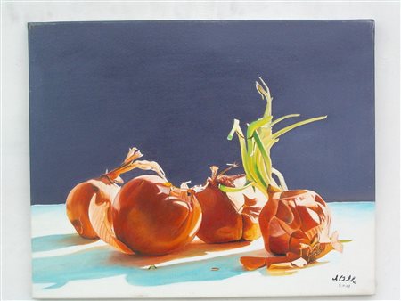 OLLA ARMANDO Senza titolo, 2001. Olio su tela. Cm 50x40. Firma e data in...