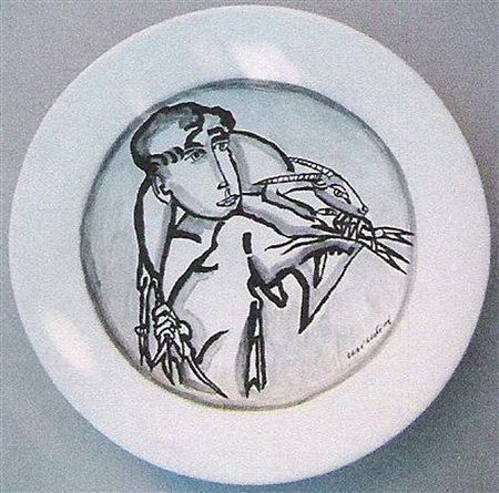 BRINDISI REMO (1918 - 1996) Pastorale. Ceramica. Cm 50. Firma in basso sul...