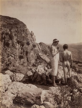 Wilhelm von Gloeden (1856-1931)  - Giovani siciliani tra le rocce, years 1900