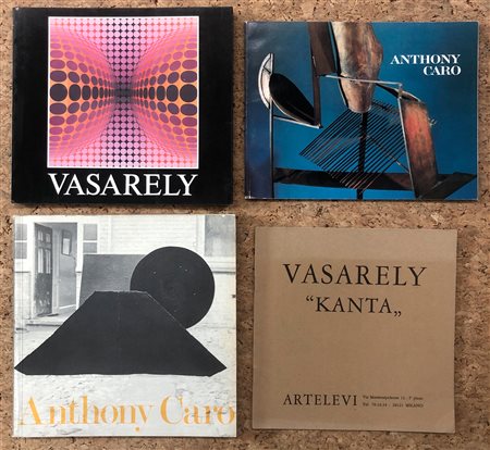 VICTOR VASARELY E ANYHONY CARO - Lotto unico di 4 cataloghi: