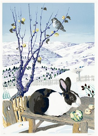 ENZO BELLINI (1932-2015) - Il coniglio e il passero, 1985