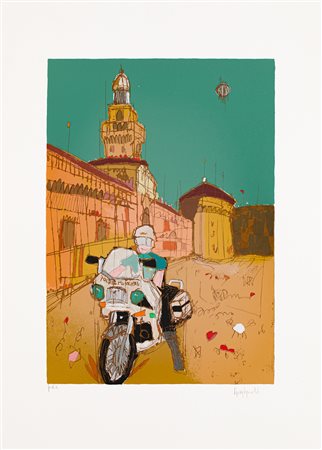 LUCA GIOVAGNOLI (1963) - Il vigile motocilista, 1995
