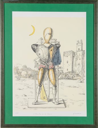 Giorgio de Chirico (Volo 1888 - Roma 1978), “Il Trovatore con la luna”.