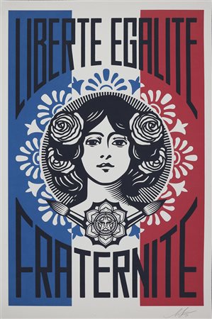 OBEY  (n. 1970) - Liberte Egalite fraternite.