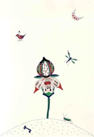 FULVIA MENDINI L'orchidea magica, 2010 Penna a sfera su carta cm 29,7x21