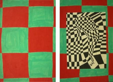 FRANCO GIORDANO Italo, 2000 Acrilico su tela (dittico) cm 70x49 e 70x51