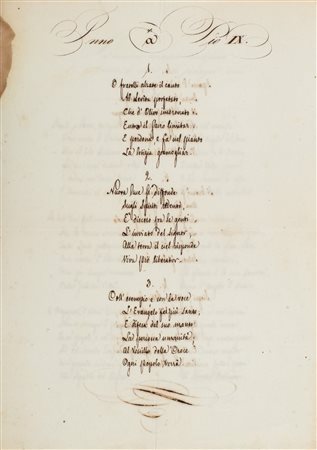 Perugia / Bianconi, Giuseppe - Miscellanea di versi e corrispondenze indirizzata a Giuseppe Bianconi