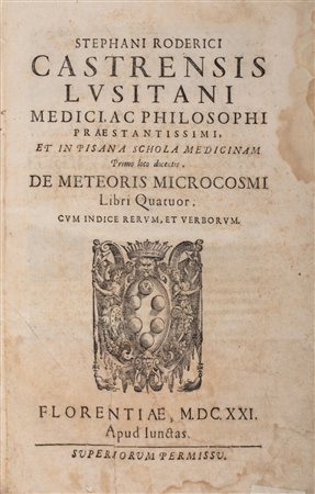 Castro de, Estevao Rodrigues - De meteoris microcosmi libri quatuor. Cum indice rerum, et verborum