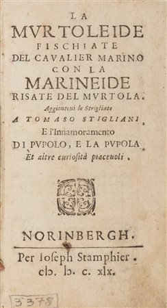 Marino, Giambattista - La Murtoleide fischiate... con la Marineide risate del Murtola