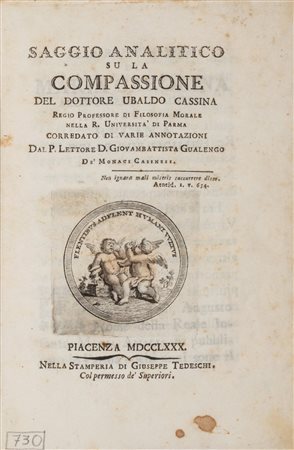 Cassina, Ubaldo - Saggio analitico su la compassione