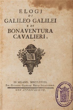 Frisi, Paolo - Elogj di Galileo Galilei