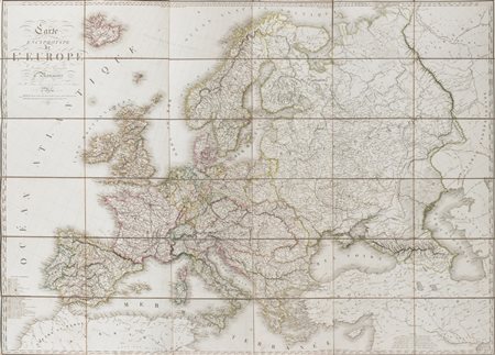 Cartografia - Brué, Adrien Hubert - Carte encyprotype de l'Europe