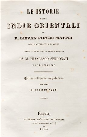 India / Maffei, Giovanni Pietro - Le Istorie delle Indie Orientali