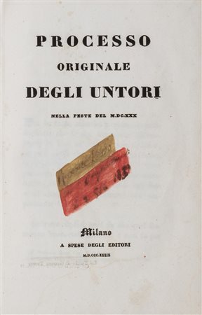 Milano - Processo agli untori - Processo originale degli untori