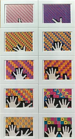 BOETTI Torino (To) 1940 Serie da 1 a 10 1984 Stampa su cartolina 10,00x15,00