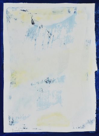 Claudio Knopfli SENZA TITOLO tecnica mista su carta, cm 35x25 sul fronte: firma