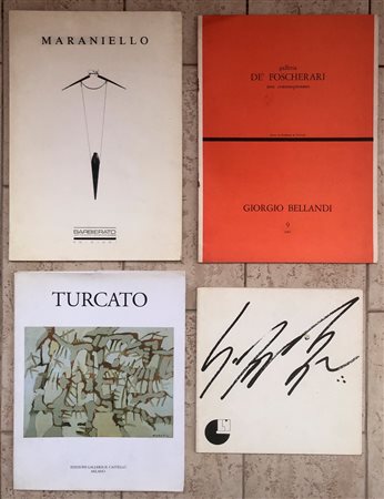 ARTE ITALIANA DEL DOPOGUERRA (TURCATO, BELLANDI, DANGELO E MARANIELLO) - Lotto unico di 4 cataloghi