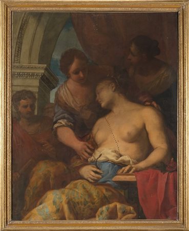 Antonio Molinari La morte di Cleopatra
Olio su tela, cm 146x115,5
In cornice (di