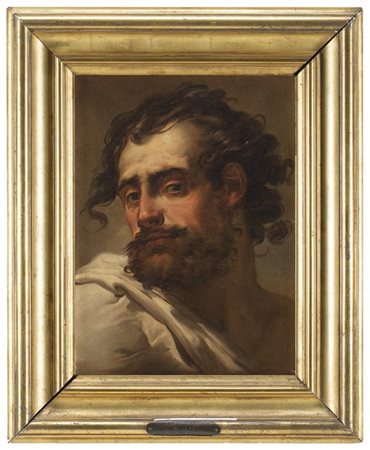 Gaetano Gandolfi Busto d'uomo barbuto
Olio su tela, cm 47,5x34,5
Al verso iscrit