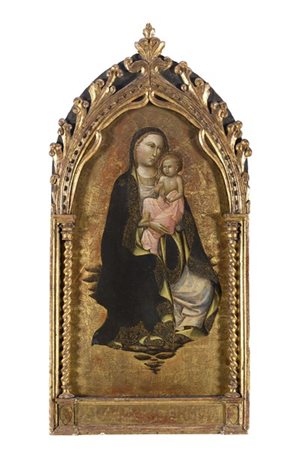 Maestro di Montefloscoli Madonna col Bambino in gloria
Tempera e oro su tavola,