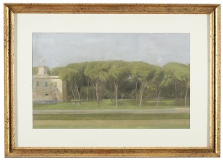 Alessandro Poma "La Casina dell'Orologio a piazza di Siena; Villa Borghese" past