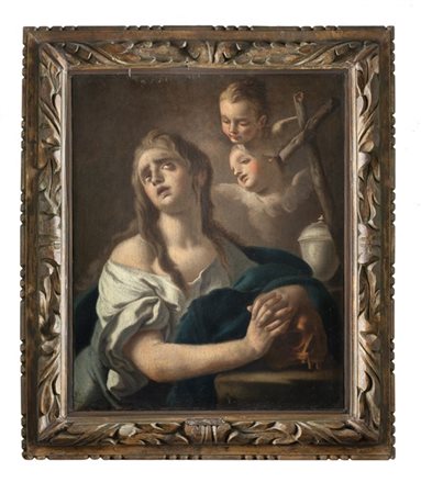 Scuola napoletana del secolo XVIII

Maddalena penitente
Olio su tela, cm 75x60