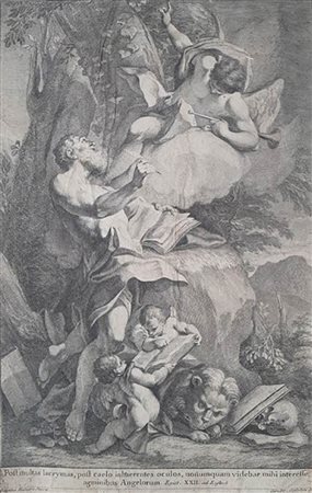 Carlo Orsolini (1703 - 1784) da Antonio Balestra (1666-1740)<br>SAN GIROLAMO HA LA VISIONE DEGLI ANGELI DEL GIUDIZIO