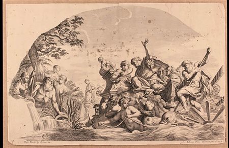 Johann Daniel Herz (1720- 1793)<br>Enea giunge alla foce del Tevere