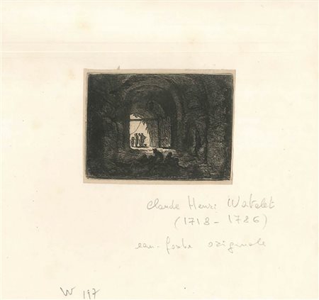 Claude Henri Watelet (1718 - 1786)<br>Paesaggio scuro con figure
