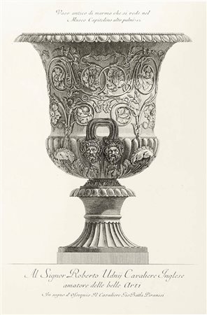 Giovanni Battista Piranesi (1720 - 1778)<br>Vaso antico di marmo che si vede nel Museo Capitolino