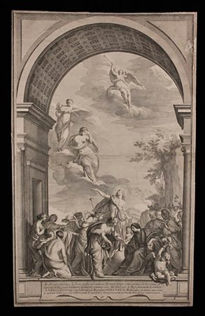 Raffaello Morghen ( 1753-1833)<br>Lorenzo il Magnifico riceve la Virtù