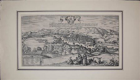 Georg Braun (1541 - 1622), Franz Hogenberg (1535 - 1590)<br>Bilbao, antica mappa da "Civitates Orbis Terrarum"