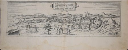 Georg Braun (1541 - 1622), Franz Hogenberg (1535 - 1590)<br>Buda, antica mappa da "Civitates Orbis Terrarum"