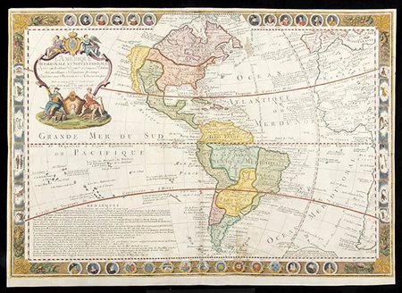 Guillaume Danet (1670 - 1732)<br>L’Amerique meridionale et septentrionale