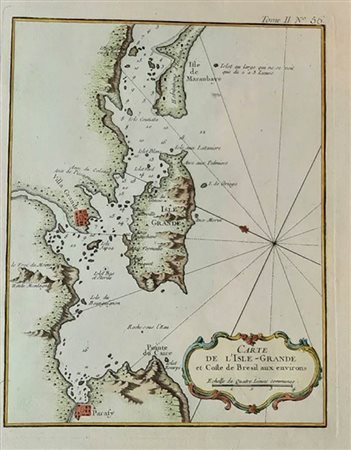 Jacques-Nicholas Bellin (1703-1772)<br>CARTE DE L’ISLE-GRANDE