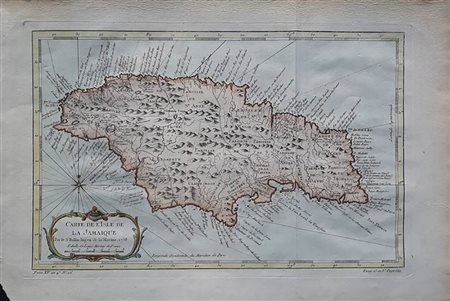Jacques-Nicholas Bellin (1703-1772)<br>CARTE DE L’ISLE DE LA JAMAIQUE